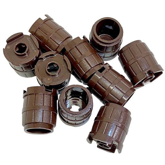 LEGO Dark Brown Barrel 2x2x2 Pack of 10