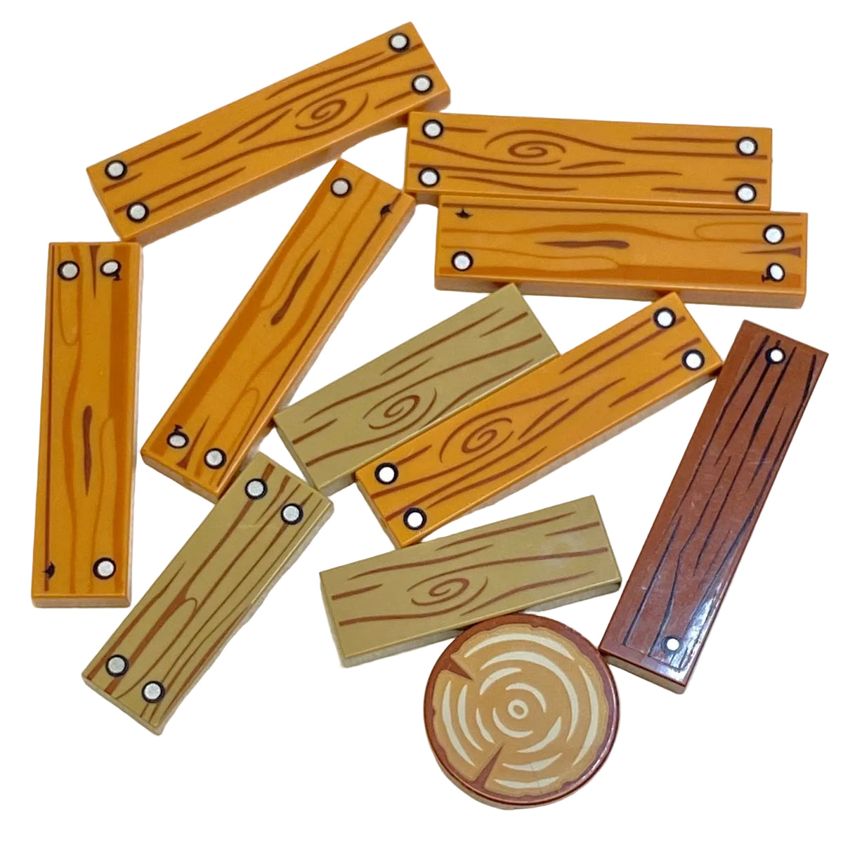 LEGO Mixed Types Printed Tiles Wood / Timber Fun Pack