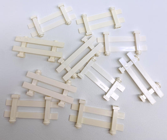 LEGO White Fence 1x8x2-2/3 Pack of 10