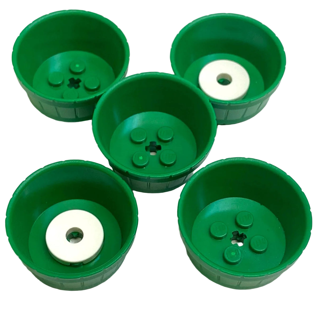 LEGO Green Large Container Barrel Pack of 5