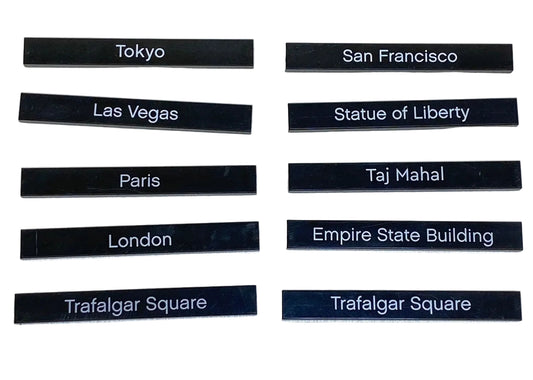 LEGO Architecture 1x8 Printed Nameplate Tile Fun Pack