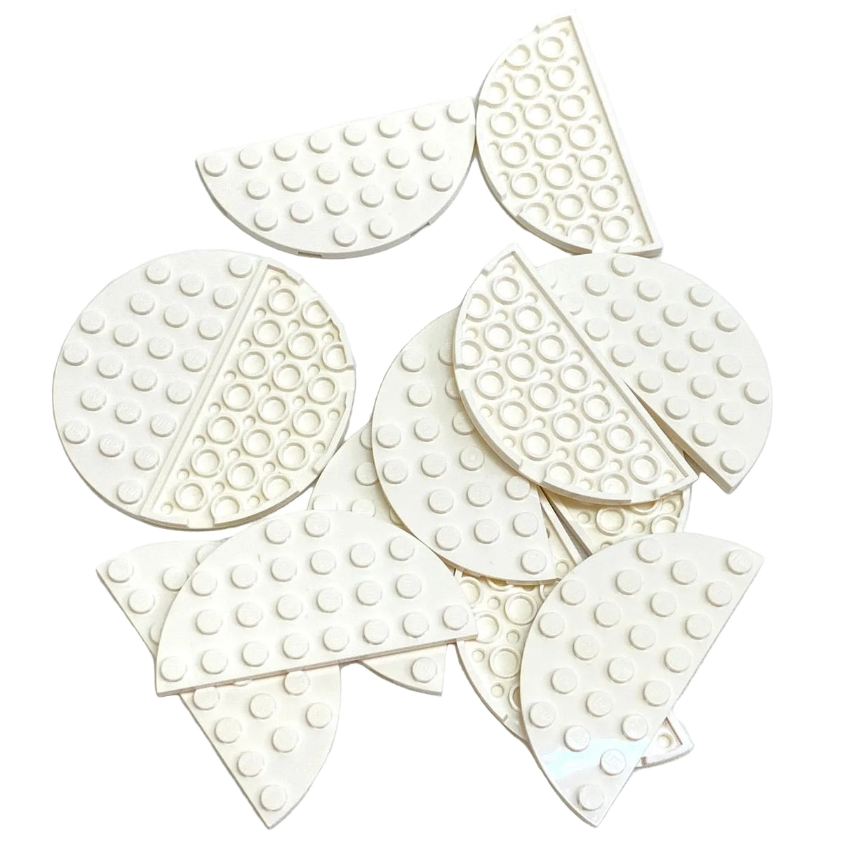 LEGO White 4x8 Half Round Plate Fun Pack