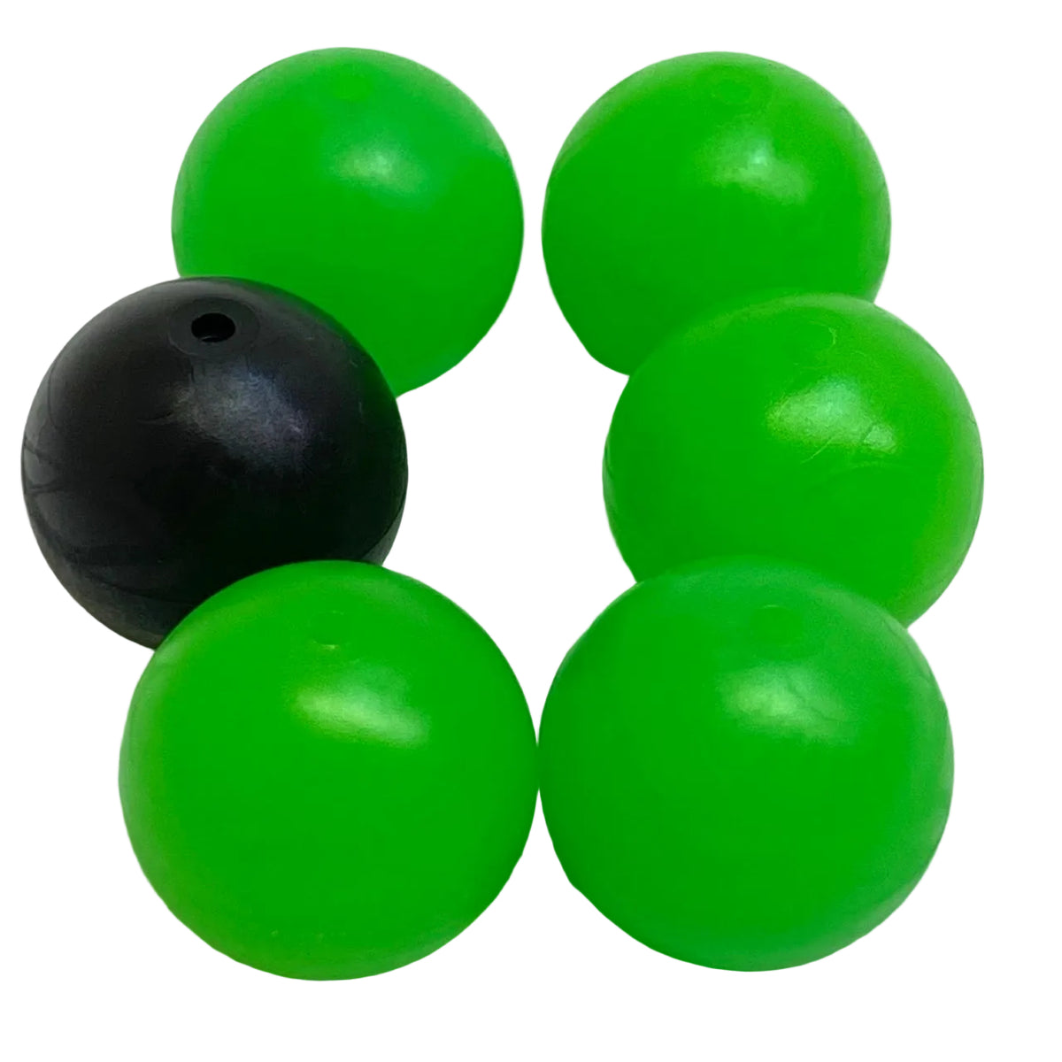 LEGO Bionicle Balls Zamor Spheres Fun Pack of 6 Black / Trans Bright Green