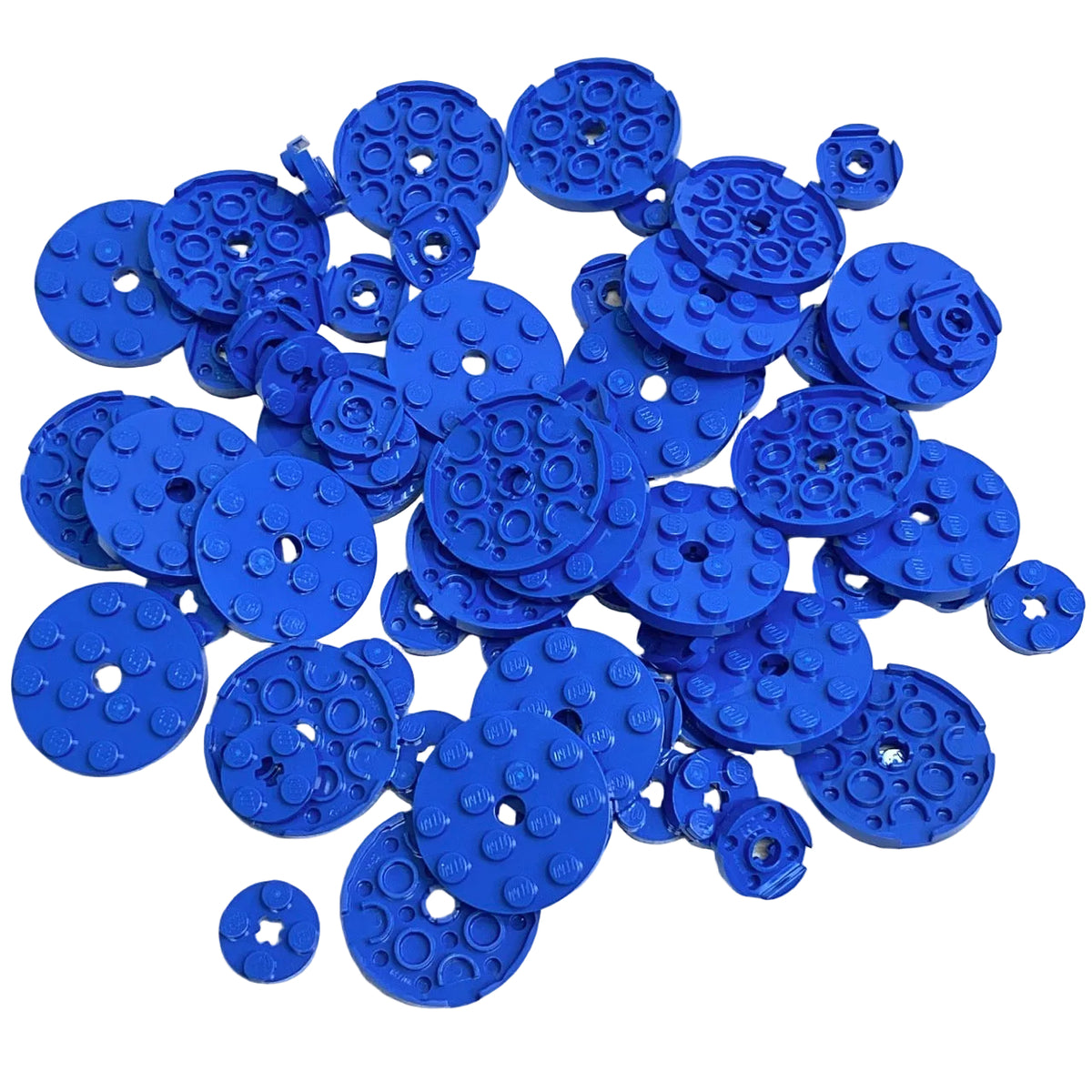 LEGO Blue Round Plate Mixed Fun Pack