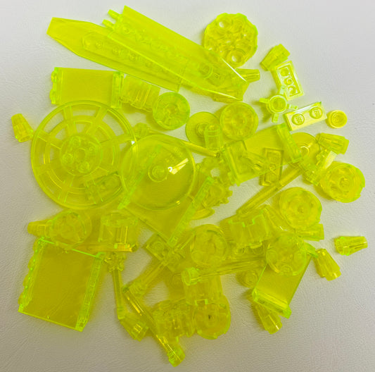LEGO Trans Neon Green Mixed Pieces Fun Pack