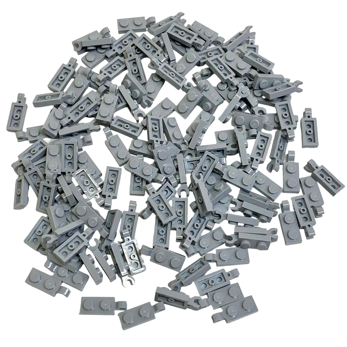LEGO Light Bluish Grey 1x2 Plates with Clips Fun Pack