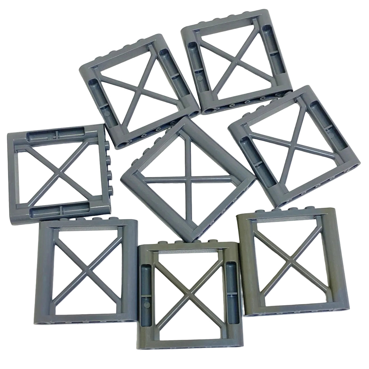 LEGO Support Girder 1x6x5 Pack Of 8 Dark Bluish Grey