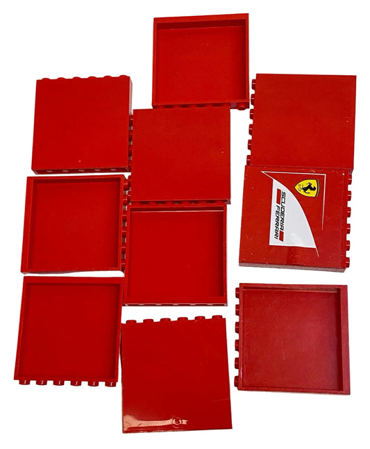 LEGO Red Panel 1x6x5 Pack of 10