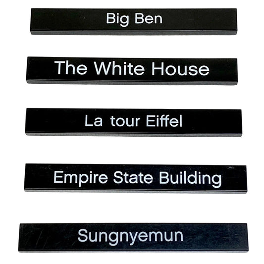 LEGO Architecture 1x8 Printed Nameplate Tile Fun Pack
