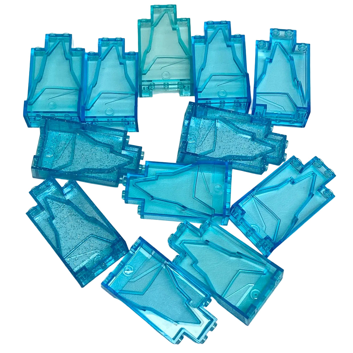 LEGO Trans Light Blue Ice / Rock Panels Fun Pack