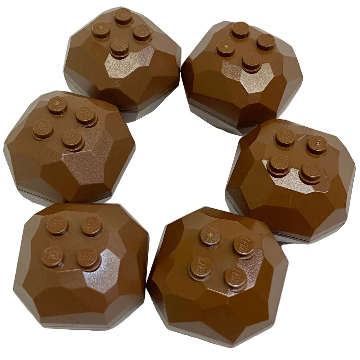 LEGO Brown Rock / Boulders Pack of 6