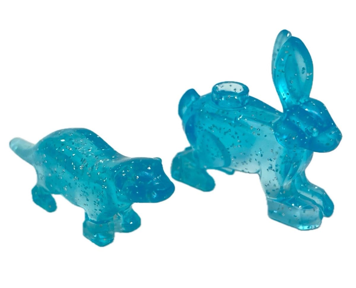 LEGO Animals Otter / Hare Glitter Trans Light Blue Fun Pack