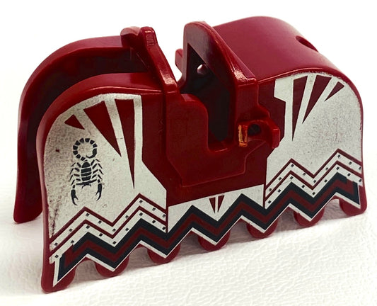 LEGO Castle Dark Red Scorpion Barding (Broken Clips)