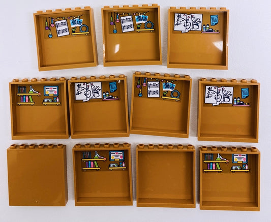 LEGO Panel 1x6x5 Pack of 11 Medium Nougat