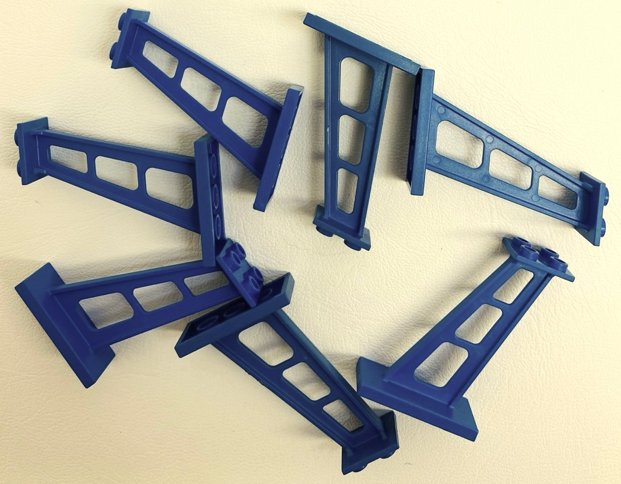 LEGO Blue Support Inclined Stanchion 2x4x5 Pack of 7
