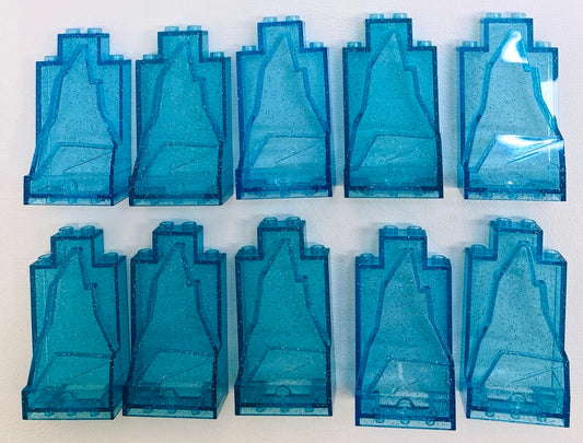 LEGO Glitter Trans Light Blue Ice / Rock Panels Fun Pack