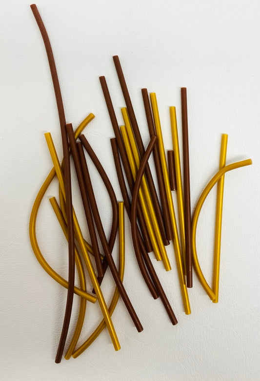LEGO Hose 3mm Fun Pack Pearl Gold and Reddish Brown Mixed Lengths