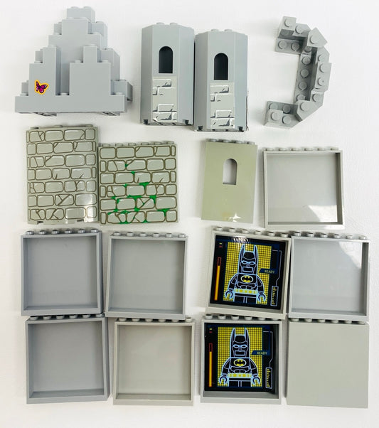 LEGO Castle Panel and Turret Top Mixed Fun Pack Light Grey (Mixed Shades)