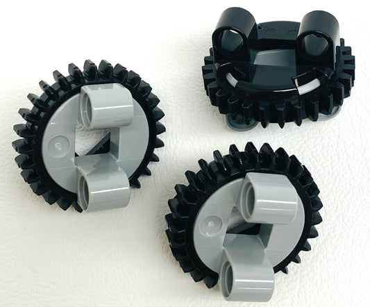 LEGO Technic Turntable 28 Tooth Pack of 3 Black / Light Bluish Grey