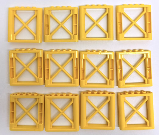 LEGO Support Girder 1x6x5 Pack Of 12 Yellow