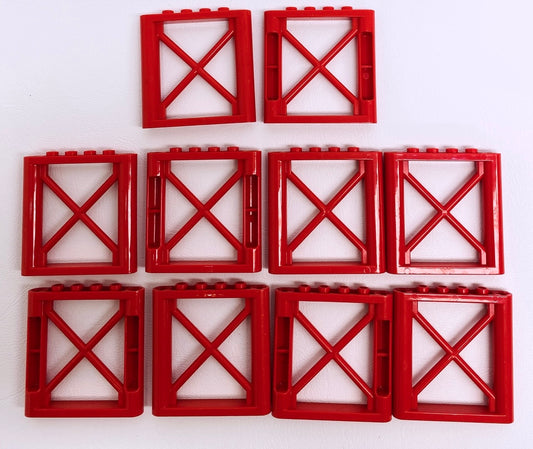 LEGO Support Girder 1x6x5 Pack Of 10 Red