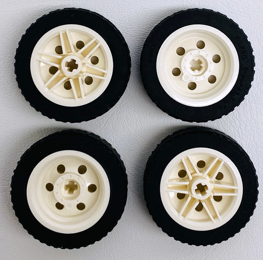 LEGO Technic Tyre 43.2x14 Pack of 4 with White Hub