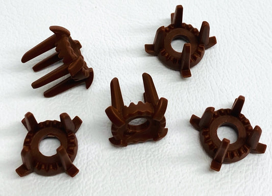 LEGO Headgear Crown with Tall Spikes Reddish Brown x5