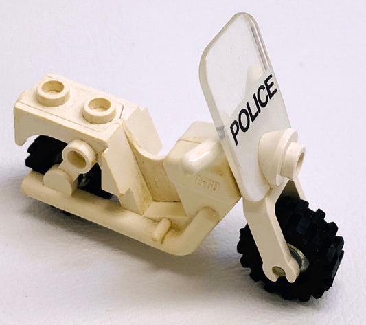 LEGO Vintage Motorcycle White with Windscreen