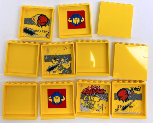 LEGO Panel 1x6x5 Pack of 11 Yellow