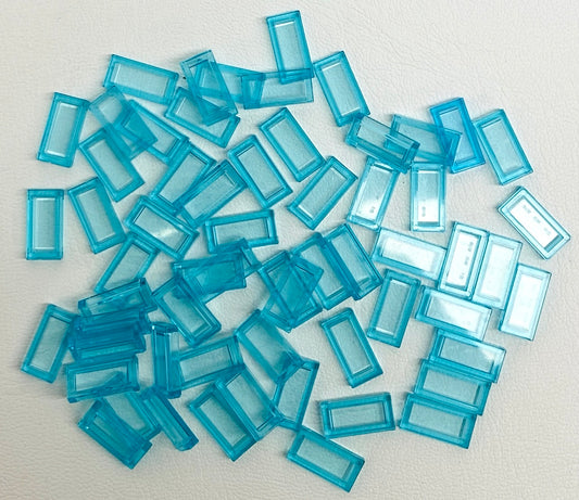 LEGO Trans Light Blue Tile 1x2 Pack of Approx 50