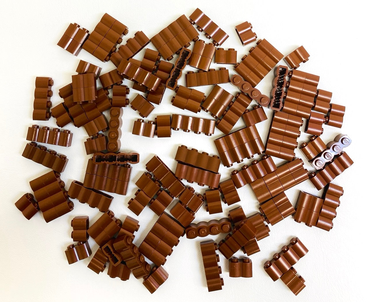 LEGO Log Profile Brick Fun Pack Mixed Reddish Brown