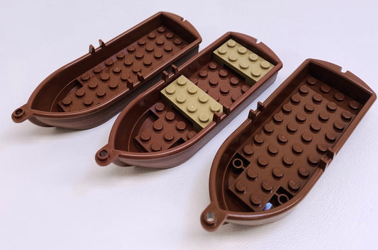 LEGO Rowing Boats Pack Of 3 Reddish Brown
