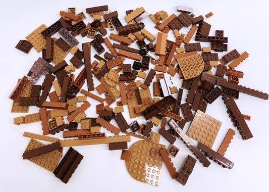 LEGO Shades of Brown Fun Pack Mixed Pieces Bricks Slopes Plates and More