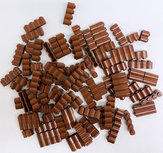LEGO Log Profile Brick Fun Pack Mixed Reddish Brown