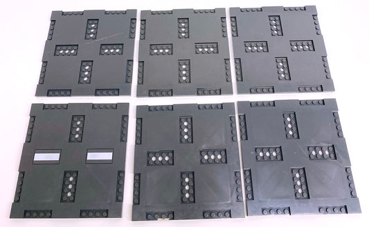 LEGO Road Tile Fun Pack - Brick Modified 16x16 Pack of 6 Dark Bluish Grey