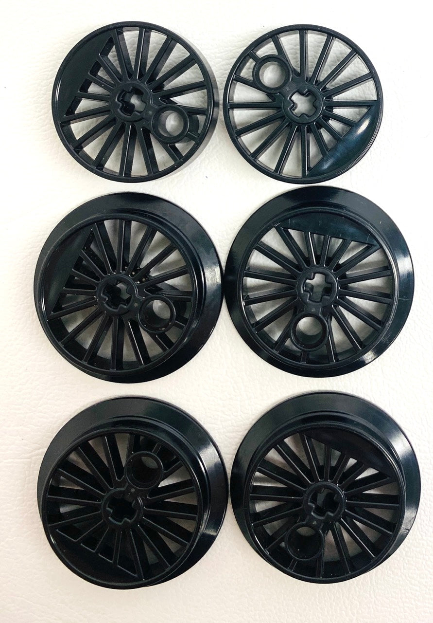 LEGO Black Train Wheel Pack 30mm and 37mm
