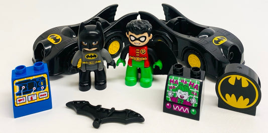 LEGO Duplo Batman and Robin Fun Pack Figure with Batmobiles and Mixed Pieces