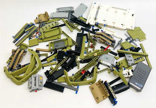 LEGO Technic Fun Pack Mixed Pieces - Panels Liftarms and More - Black Olive Dark Tan White
