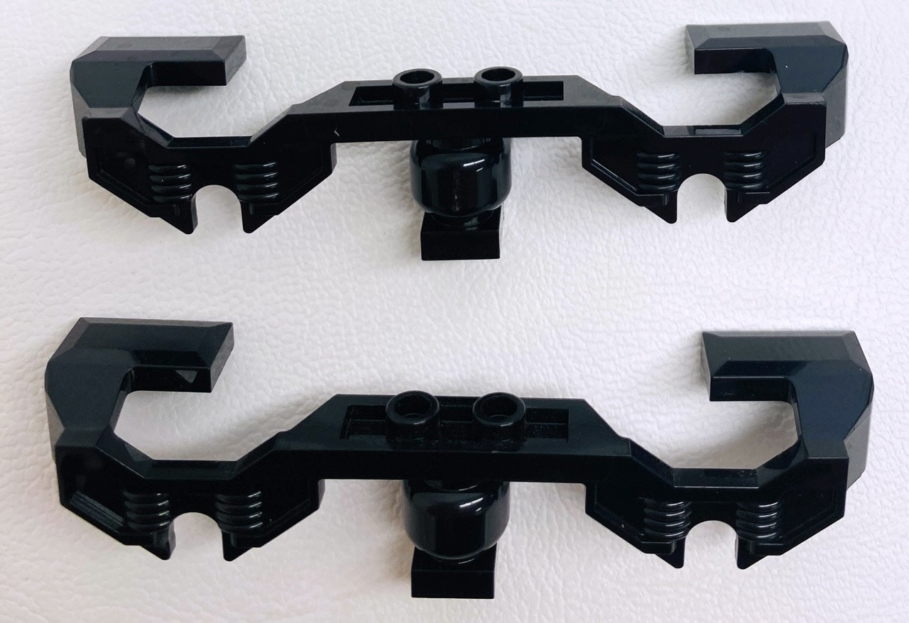 LEGO Trains Decorative Sides with Open Hub Points Pack of 2 Black