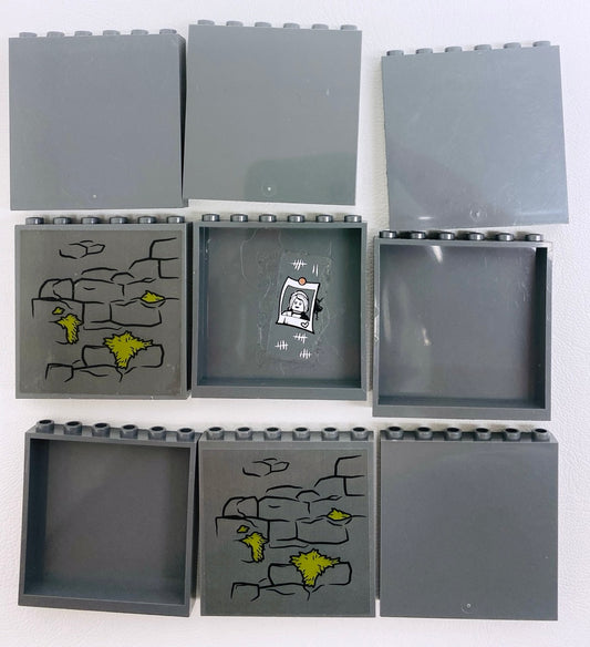 LEGO Panel 1x6x5 Pack of 9 Dark Bluish Grey