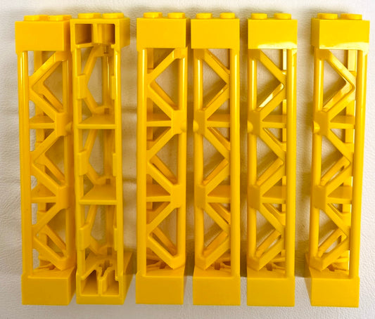 LEGO Support 2x2x10 Pack Of 6 Yellow