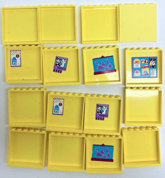 LEGO Panel 1x6x5 Pack of 16 Bright Light Yellow