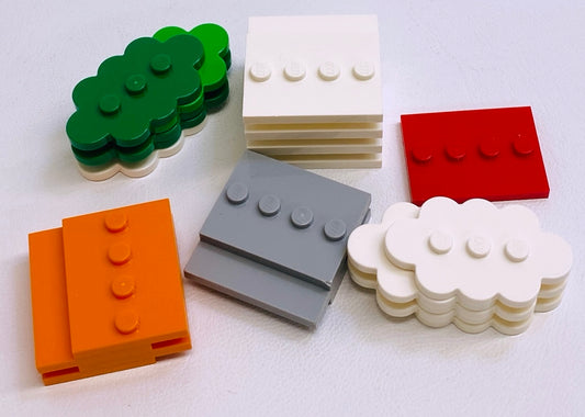 LEGO Minifigure Display Base Tiles Mixed Fun Pack Cloud Shape and 3x4