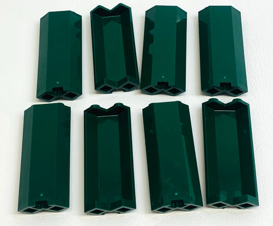 LEGO Panel  2x2x5 Corner Wall Pack of 8 Dark Green