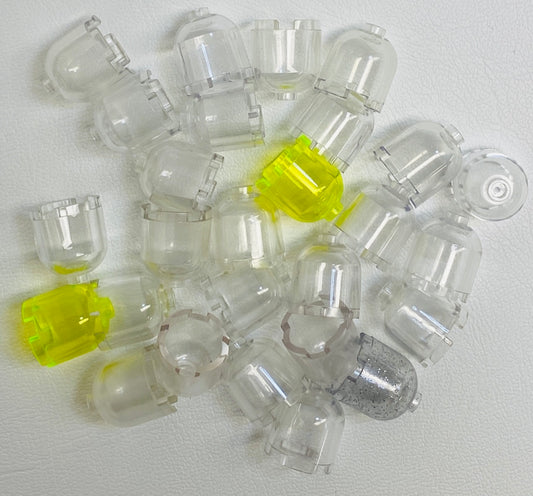 LEGO Round Brick 2x2x1-2/3 with Dome Top Fun Pack Mixed Trans Colours