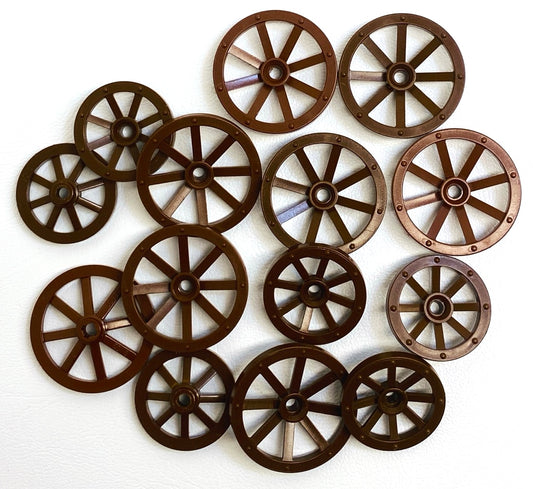LEGO Cart / Carriage / Wagon Wheels Fun Pack Mixed Reddish Brown and Brown (Old Shade)