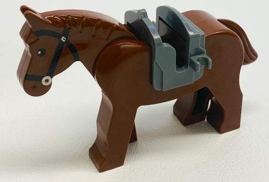 LEGO Animal Horse With Dark Bluish Grey 2 Clip Saddle