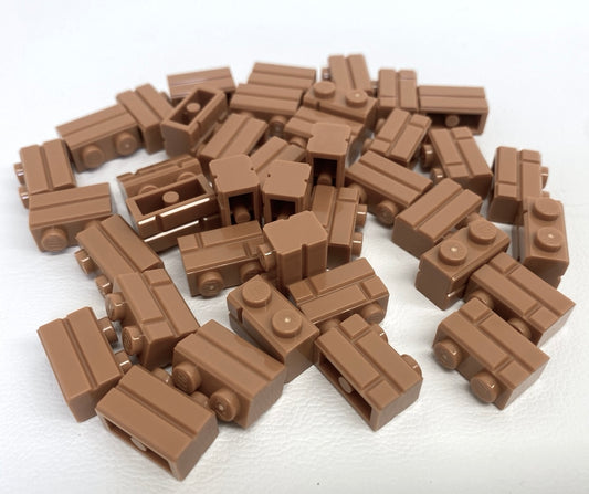 LEGO Masonry Profile Brick 1x2 Pack of Approx 40 Medium Nougat BRAND NEW