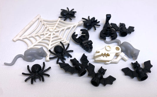 LEGO Animals Halloween Fun Pack Mixed Spiders Scorpions Bats Web Skull