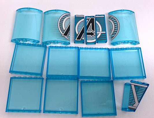 LEGO Trans Light Blue Panel Fun Pack Mixed Pieces Marvel Avengers